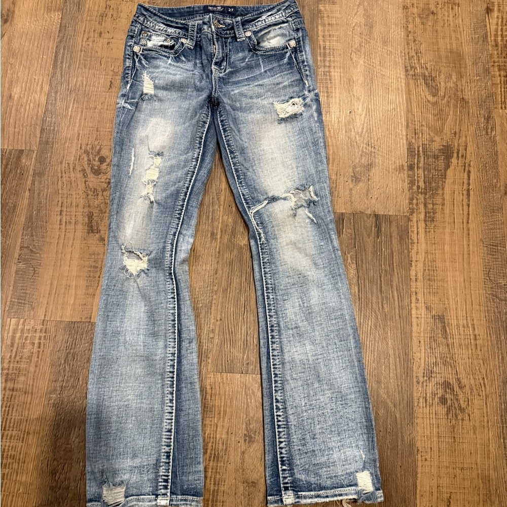 Miss Me Vintage Blue Flare Jeans